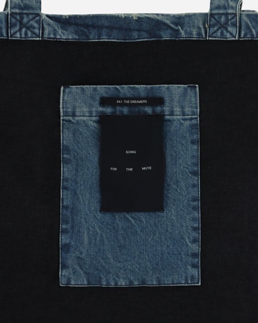 Song For The Mute Blue Flap Pocket Tote Bag for men