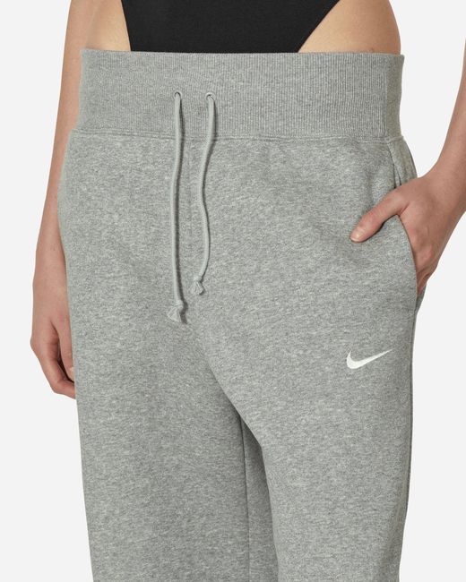 Nike Gray Phoenix Fleece Sweatpants Dark Grey Heather