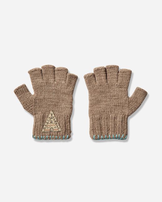 Kapital Natural Wool Folktale Gloves (speakeasy) Gray / Beige for men