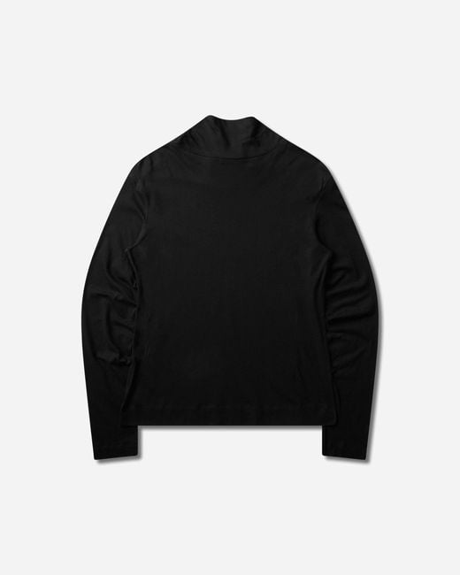 Dries Van Noten Black S Turtleneck Button Sweater for men