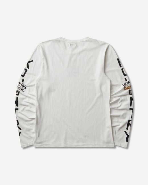 Kapital Gray S 20/-Jersey Crew Longsleeve T-Shirt (Peckish Kap) for men