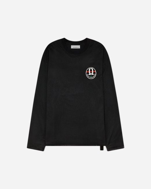 Oamc Peacemaker Black Mesh Layer Longsleeve T-shirt for men