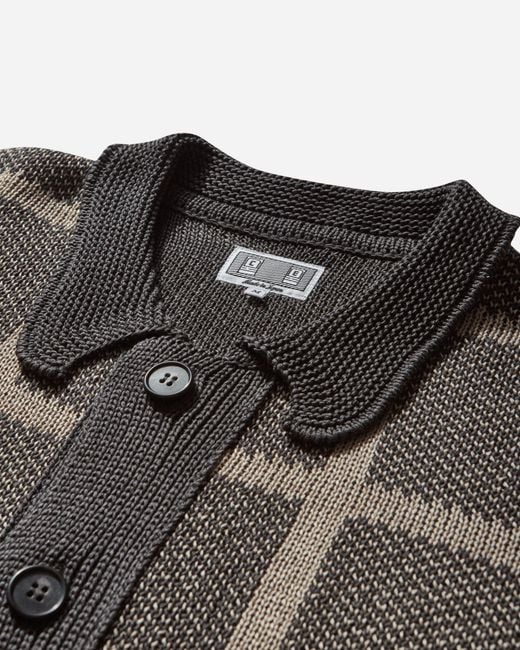 Cav Empt Gray S Grid Loose Knit Cardigan Charcoal for men