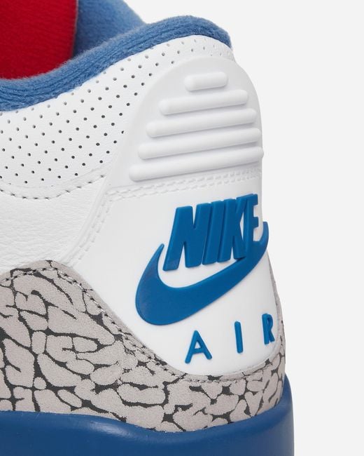 Nike Blue Air Jordan 3 Retro Sneakers True for men