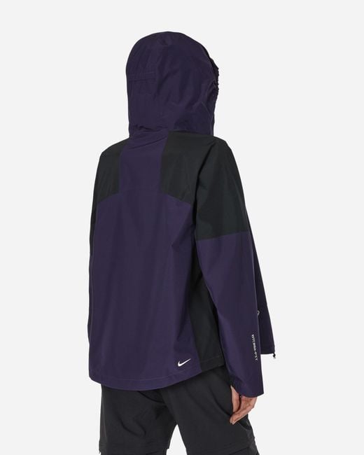 Nike Blue Acg Storm-fit Cascade Rains Jacket Purple Ink / Black