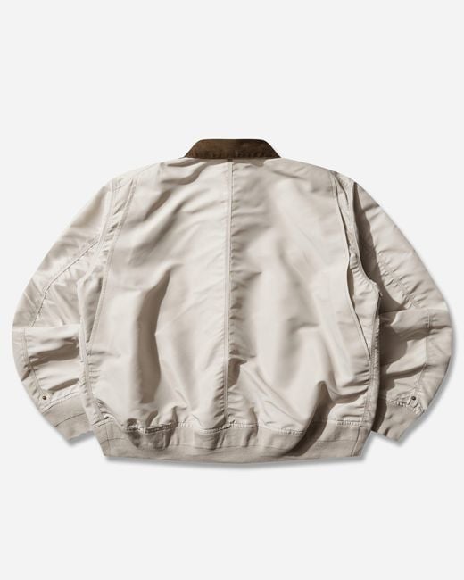 Sacai Carhartt Wip Nylon Twill X Duck Blouson Ivory in Natural for