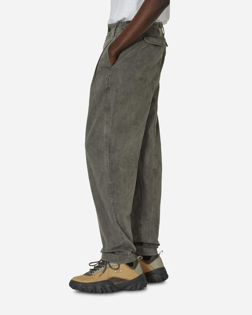 Cav Empt Gray Overdye Cotton Casual Pants Charcoal for men