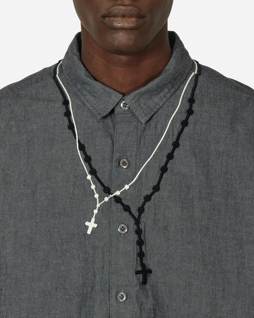 Neighborhood Gray Double Cross Embroidery Longsleeve Shirt for men