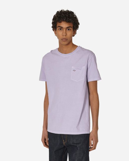 Noah NYC Purple Core Logo Pocket T-shirt Lilac Breeze for men