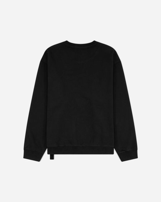 Oamc Peacemaker Black Smile Print Print Loose Fit Crewneck Sweatshirt for men