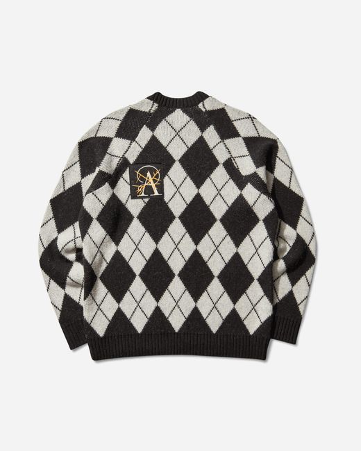 Undercover Black Men S Patches Argyle Sweater for men