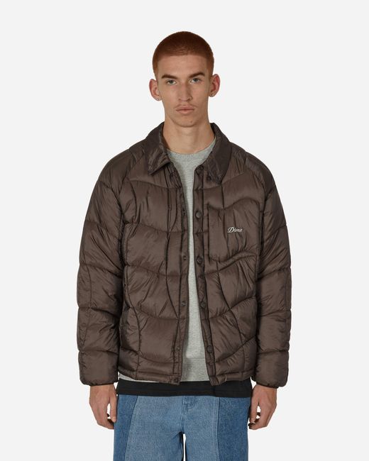 Dime Brown Midweight Wave Puffer Jacket Espresso for men