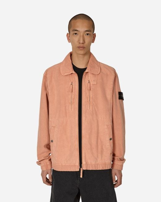 Stone Island Natural Closed Loop Project Panama Tinto Terra Jacket Rust for men