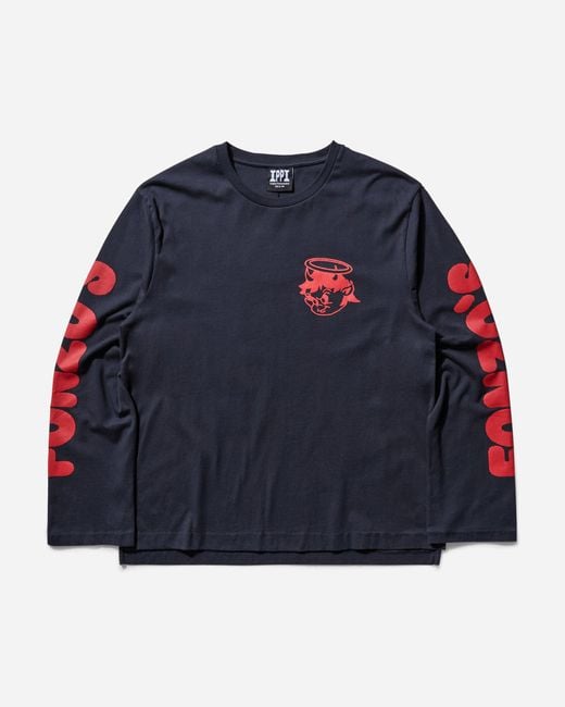 Public Possession Blue S Fonzo Longsleeve T-Shirt for men