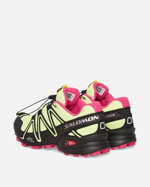 Salomon Green Speedcross 3 Sneakers Sunny Lime / Black / Pink Yarrow for men