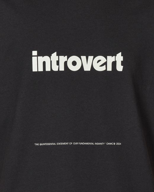 OAMC Black Introvert T-shirt for men