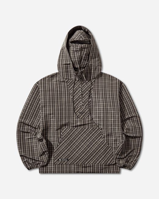 Umbro Gray Checked Masked Anorak Dark for men
