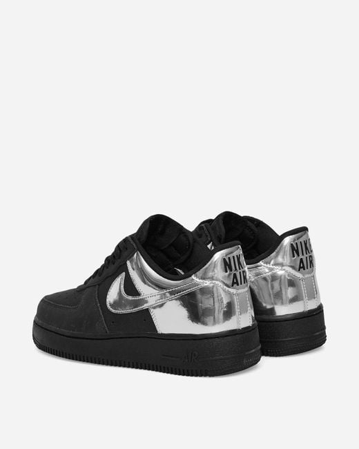 Nike Black Air Force 1 Low Sneakers Metallic for men