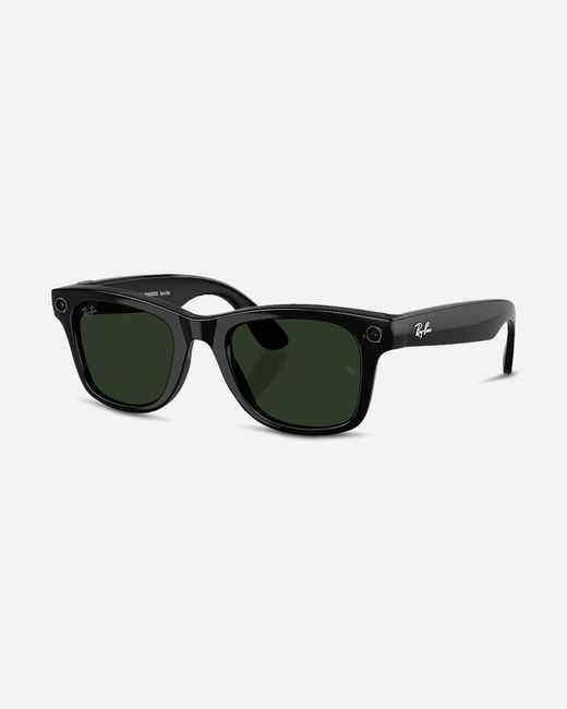 Ray-ban Meta Black Wayfarer Gen 2 Sunglasses Shiny / Clear / Graphite Green Transitions for men