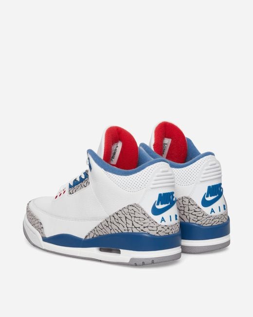 Nike Blue Air Jordan 3 Retro Sneakers True for men