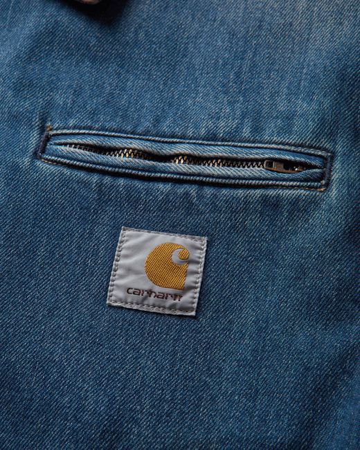 Carhartt Blue Og Detroit Jacket Dusty H (Dark Used Wash) for men