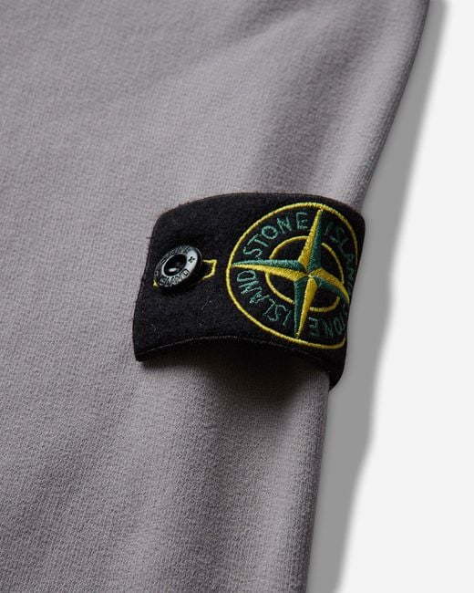 Stone Island Gray Men S Organic Cotton Fleece Half-zip Sweatshirt for men