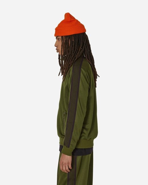 Needles Green Poly Smooth Track Jacket Olive for men