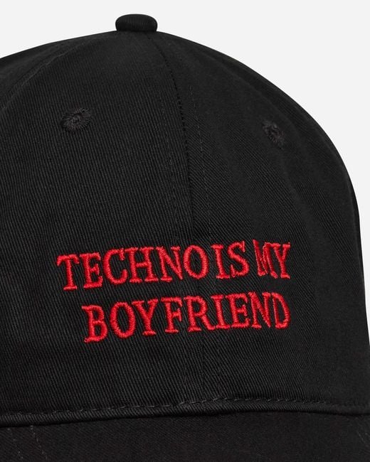 IDEA BOOK Black Techno Is My Boyfriend Hat for men