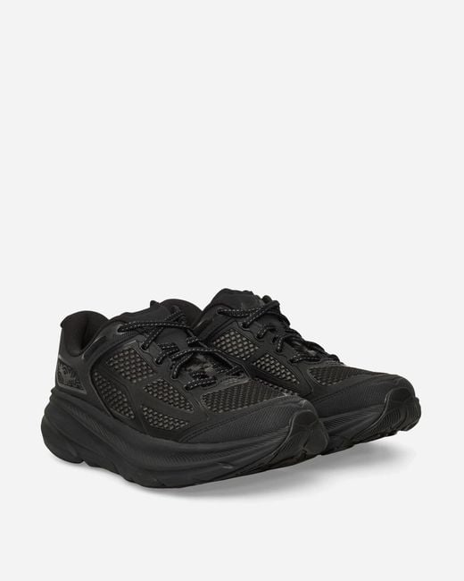 Hoka One One Black Clifton One9 Sneakers / Carbon for men