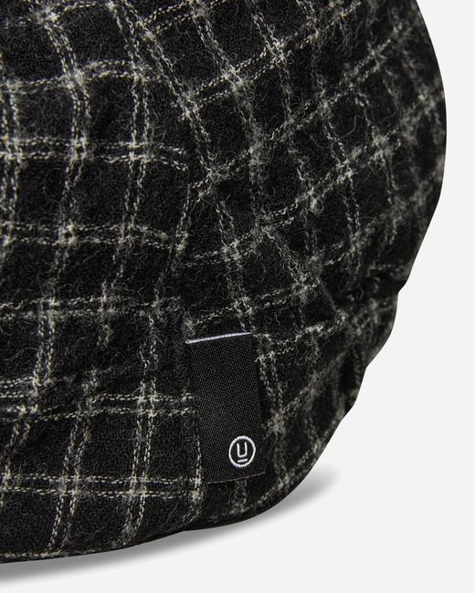 Undercover Black Wool Work Cap Check for men