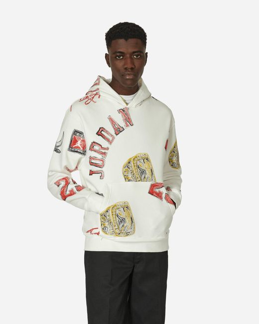 Nike Brooklyn Fleece Hooded Sweatshirt White for men