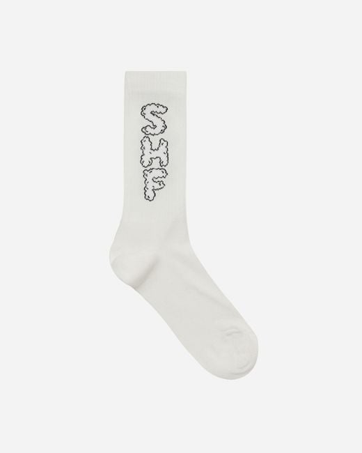 Sky High Farm White 3 Pack Cloud Logo Sock for men