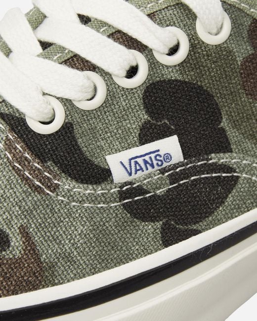 Vans Green Premium Authentic 44 Duck Camo Sneakers for men