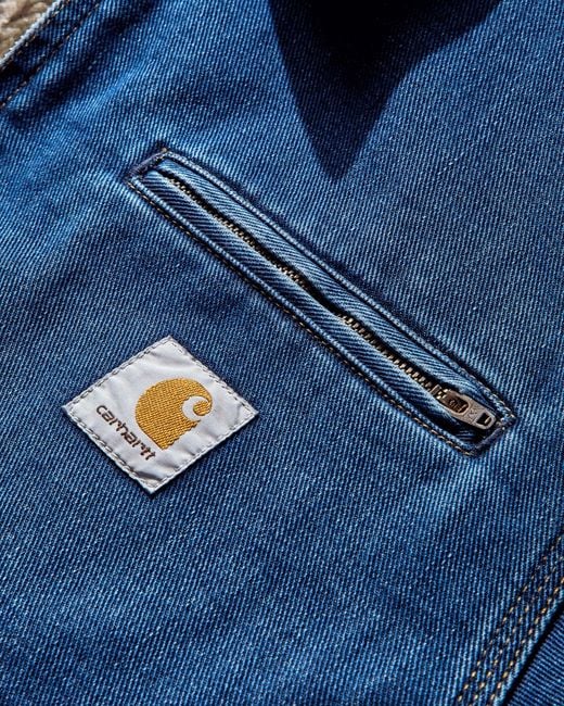 Carhartt Blue Men S Og Detroit Jacket / Dark Navy (stone Washed) for men