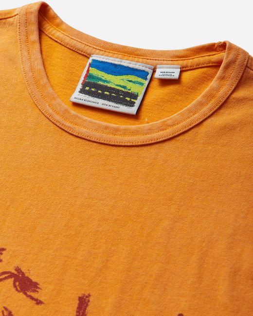 Vans Orange Julian Klincewicz Washed T-Shirt Pepper for men