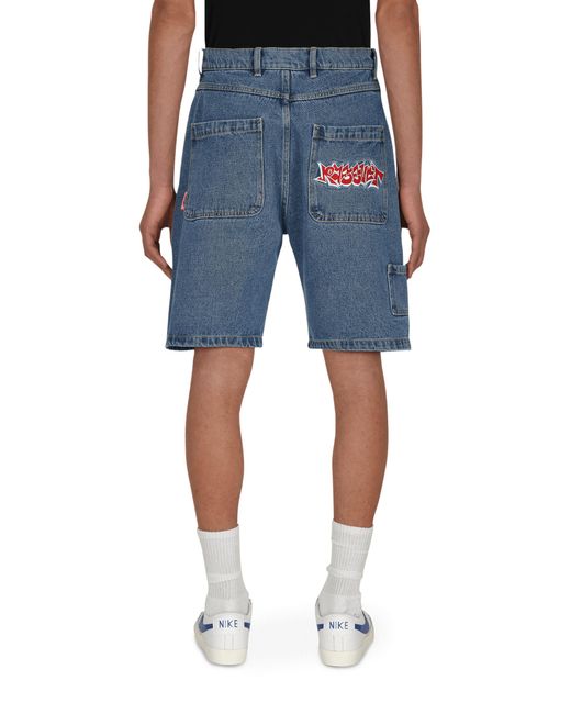 Graphic-print Denim Shorts