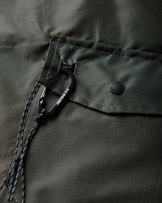 And Wander Green Crispy Rip Grocery Pocket Bag Khaki for men