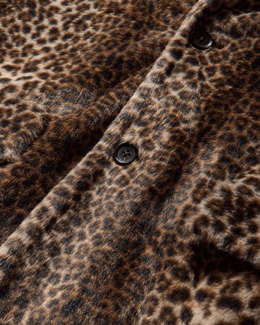 WACKOMARIA FAUX LEOPARD FUR PORCH巾着