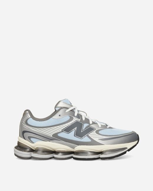 New Balance White Abzorb 2000 Sneakers Light Chrome / Silver Metalic / Castlerock for men