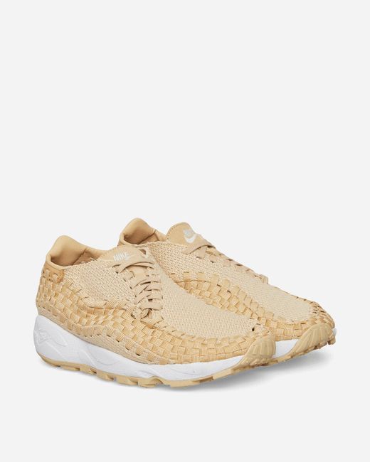 Nike White Wmns Air Footscape Woven Sneakers Sesame for men