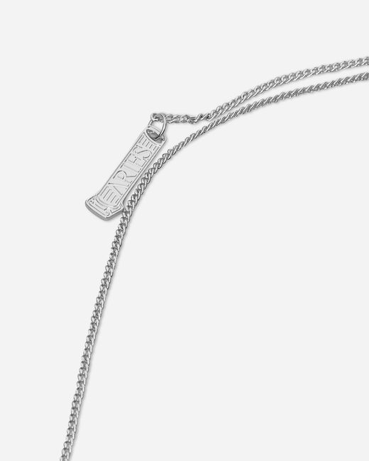Aries White Fly Paved Pendants Chain Necklace Silver for men