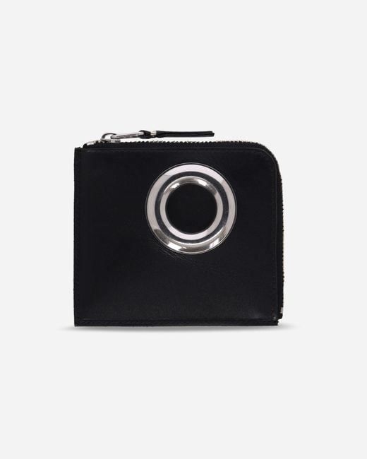 Comme des Garçons Black Eyelet Zip-Around Wallet for men