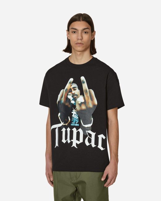 Wacko Maria Black Tupac T-shirt (type-2) for men