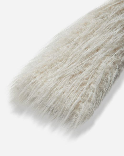 Jean Paul Gaultier White Women S Off-shoulder Hairy Sweater Ecru