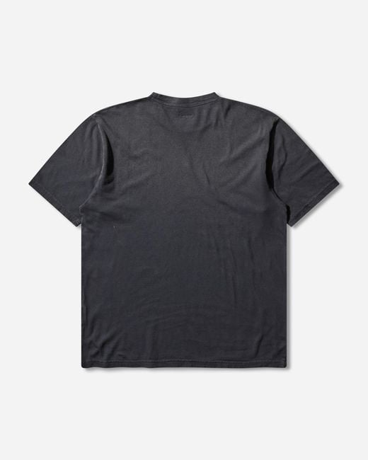 Kapital Black Men S 20/-jersey Crew T-shirt (peckish Rain Skull) for men