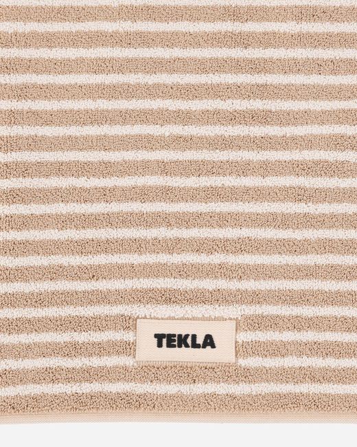 Tekla Natural Striped Bath Mat Ivory for men
