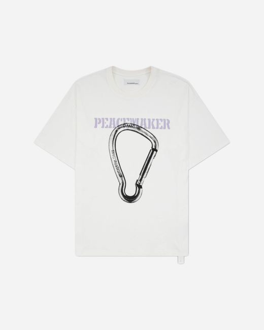 Oamc Peacemaker White Men S Carabinier Print Loose Fit T-shirt for men
