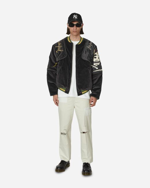 Kapital Velveteen Sham Bomber Jacket (rainskull And Snake