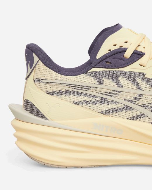 PUMA White Deviate Nitro 4 Sneakers Buttercream Inky Depths for men