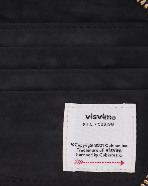 Visvim Black Leather Bi-Fold Wallet for men